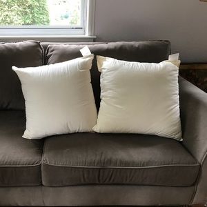 2 pillows without a pillow case
