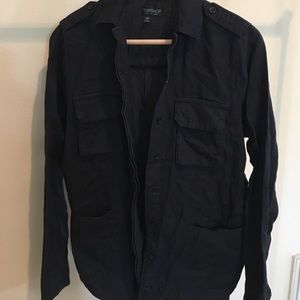 WORN ONCE LIKE NEW Topshop black button down