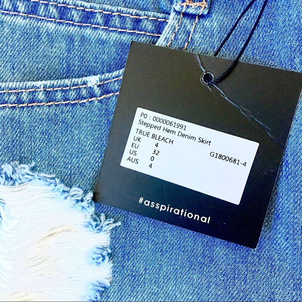 SOLD NWT Missguided High Rise A Line Denim Skirt - Picture 3 of 6