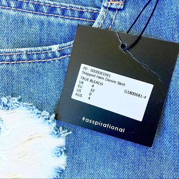 SOLD NWT Missguided High Rise A Line Denim Skirt - Picture 3 of 6