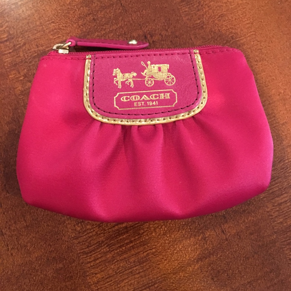 Hot pink Coach coin purse - Picture 1 of 4
