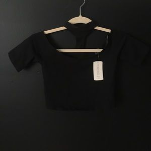 Forever 21 black choker crop top