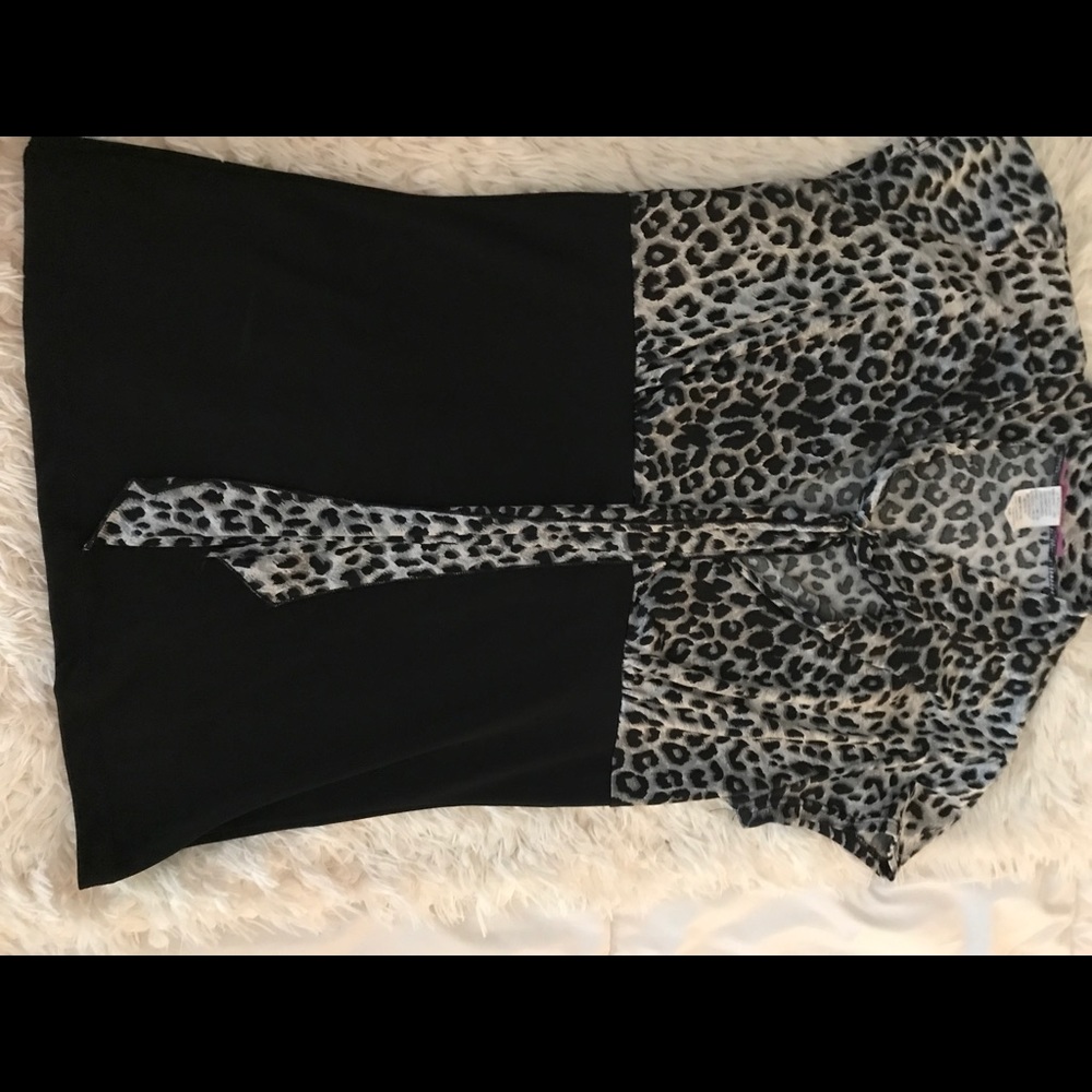 Sexy leopard work blouse.