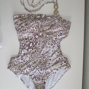 Sand N Sun Womens sz 16/18 Monokini Leopard