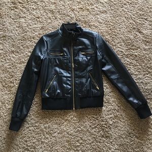 Black leather jacket