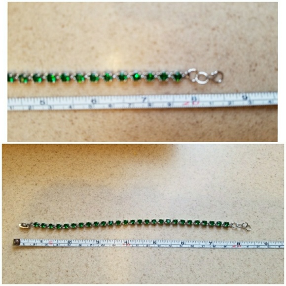 Genuine Green Emerald Quartz Bracelet 8.5 - Picture 3 of 5