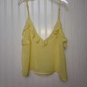Yellow sheer crop top
