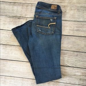 American Eagle Jeans destroyed kickboot size8