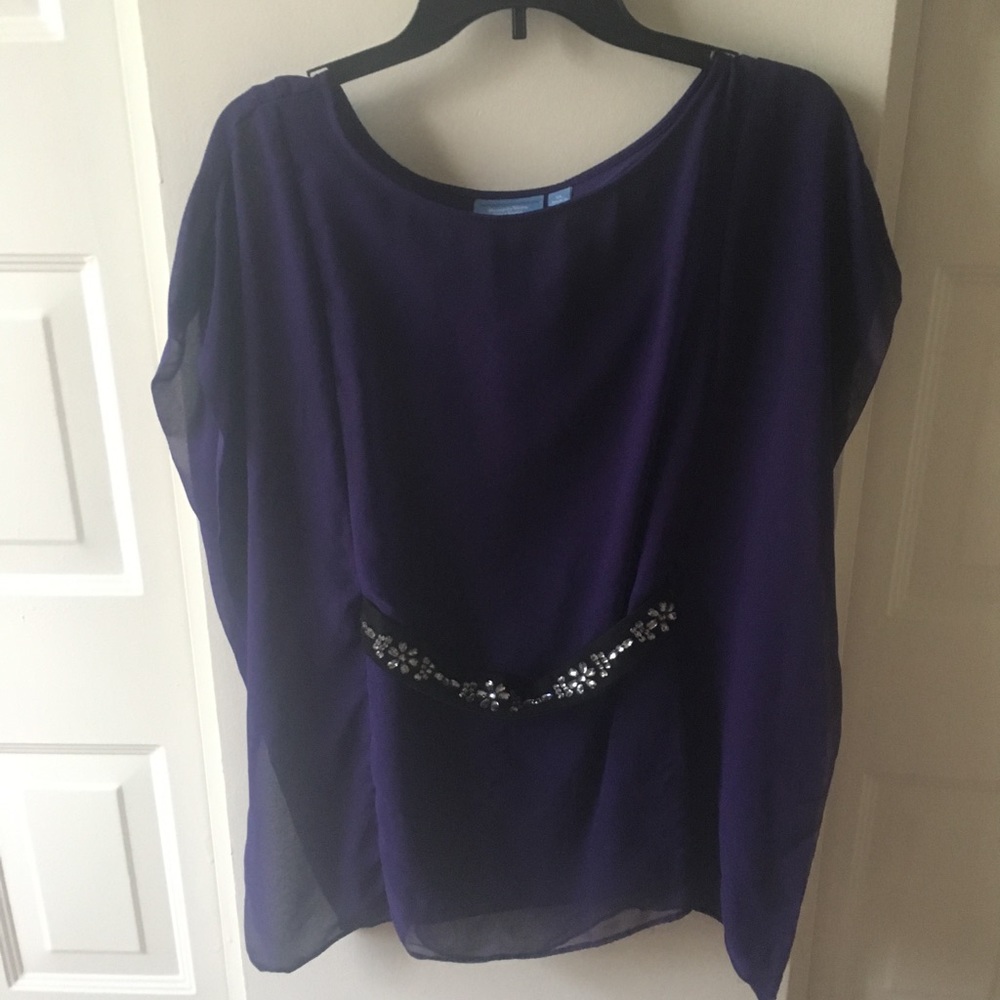 Purple Flowy Dress Shirt- Vera Wang!