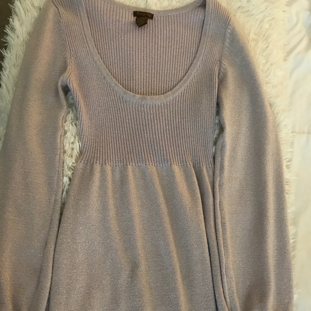 Lavender sparkled sweater.