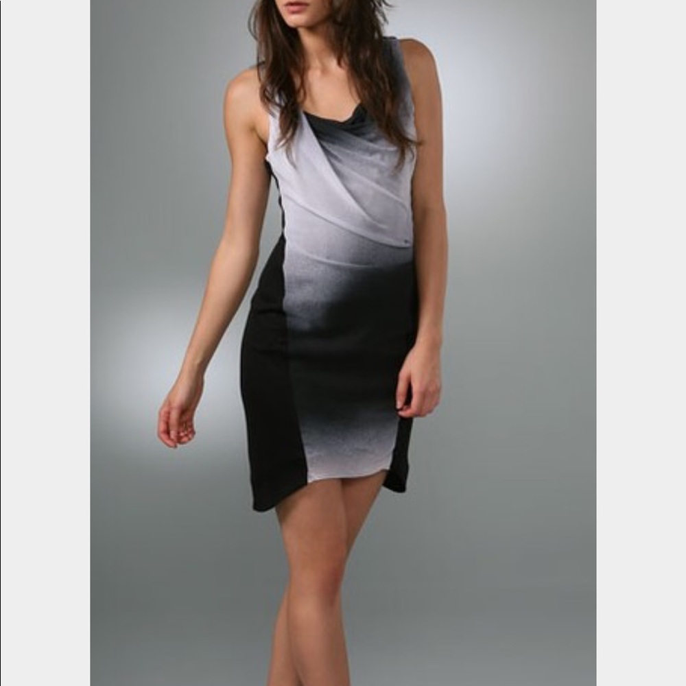 Helmut Lang spray ombre dress
