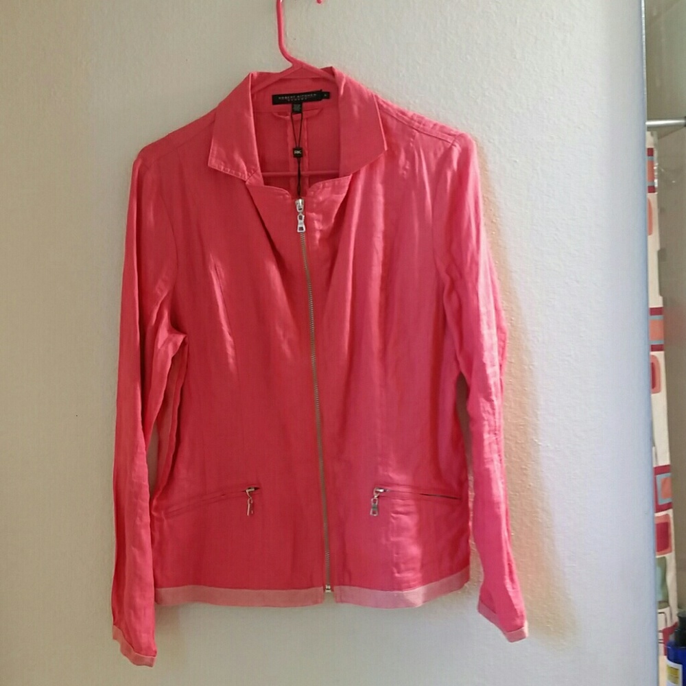 Coral Linen Jacket