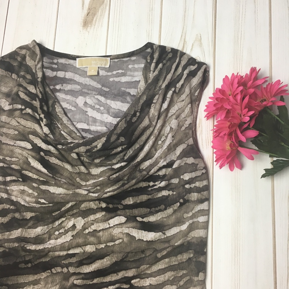 Michael Kors Draped Patterned Blouse - image 2