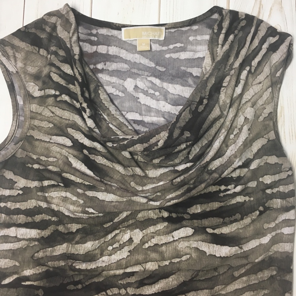 Michael Kors Draped Patterned Blouse - image 3