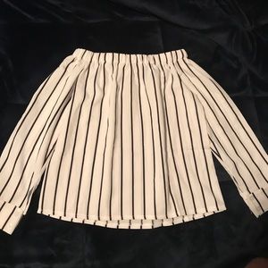 NWOT Striped Off Shoulder Top