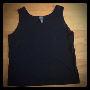 CHICO'S TRAVELERS BLACK SLEEVELESS TANK TOP