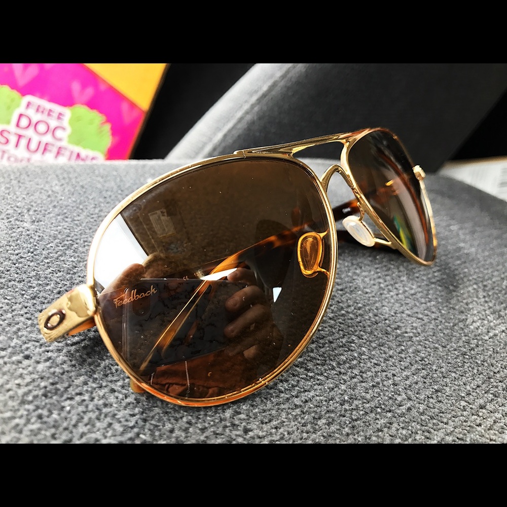 Gold Aviator Oakley Sunglasses
