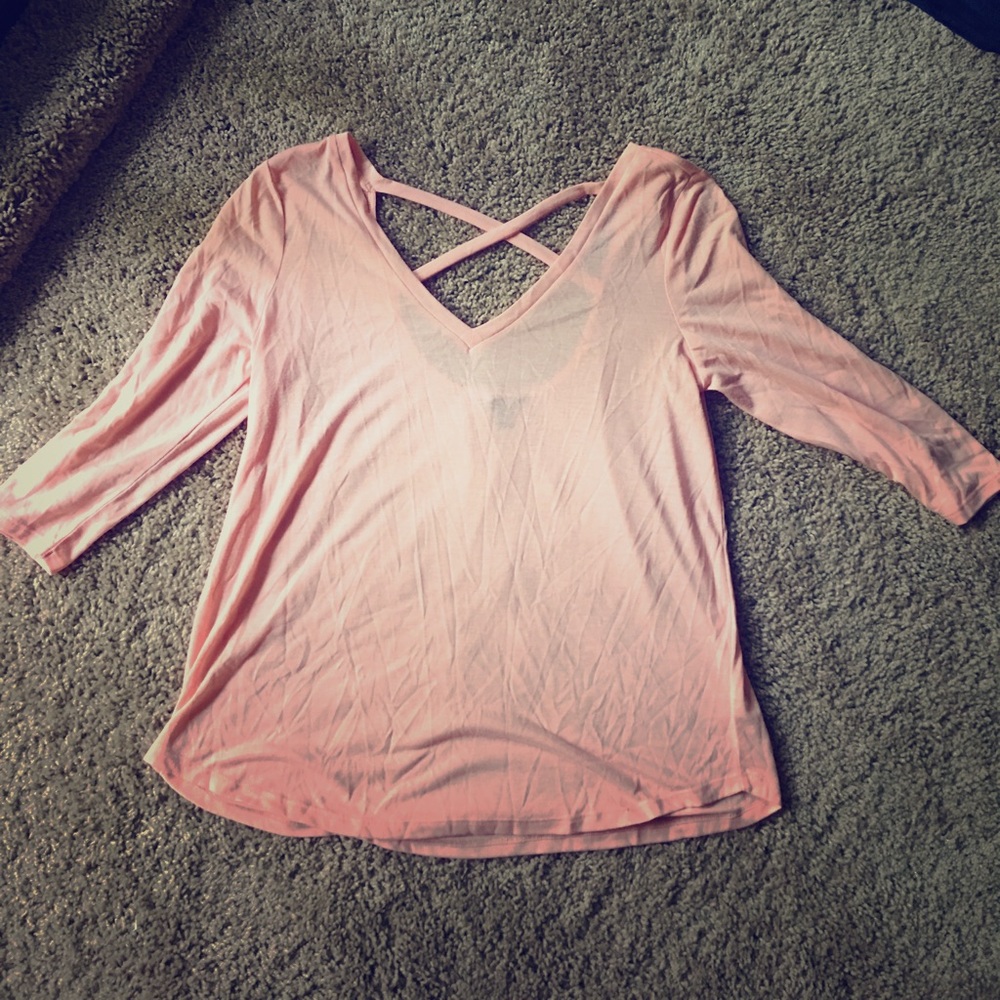 Beautiful light pink 3/4 sleeve top