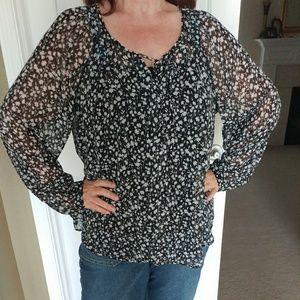 Old Navy floral blouse XXL