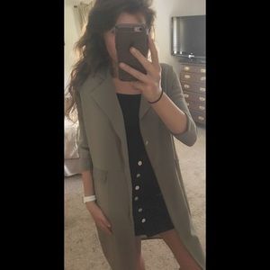 Khaki Green Duster Coat