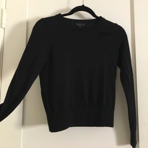 J. Crew Black Cropped Wool Sweater