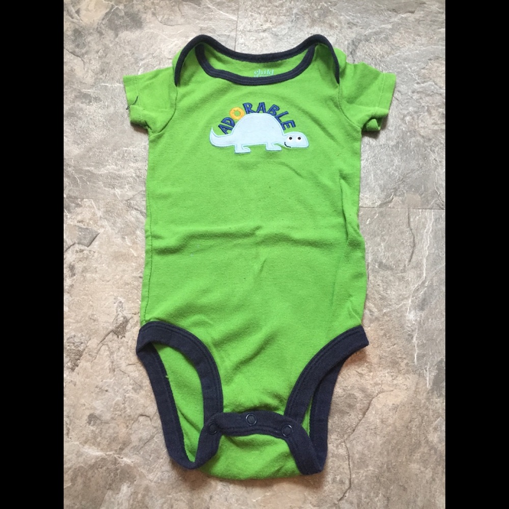 Boy's Green Dino Onesie
