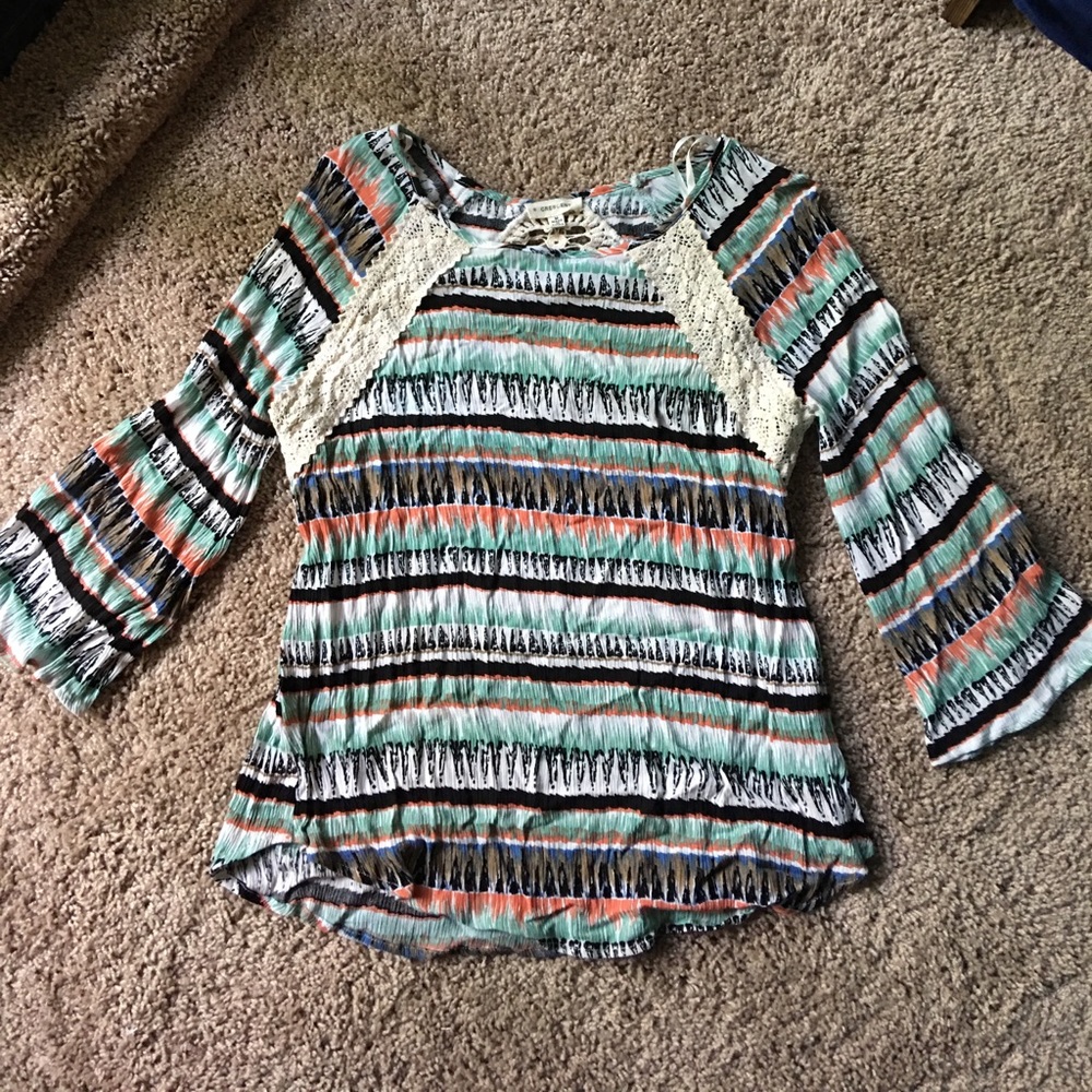 Beautiful colorful lace blouse