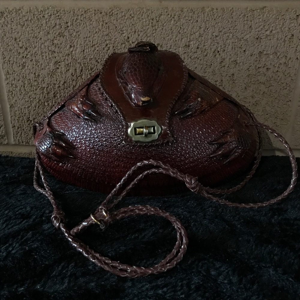 70's Armadillo Taxidermy Purse Vintage