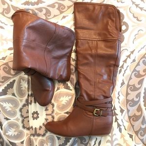 Aldo tall wedge boots