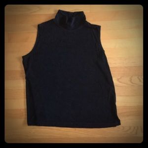 CHICO'S BLACK MOCK TURTLENECK TANK TOP