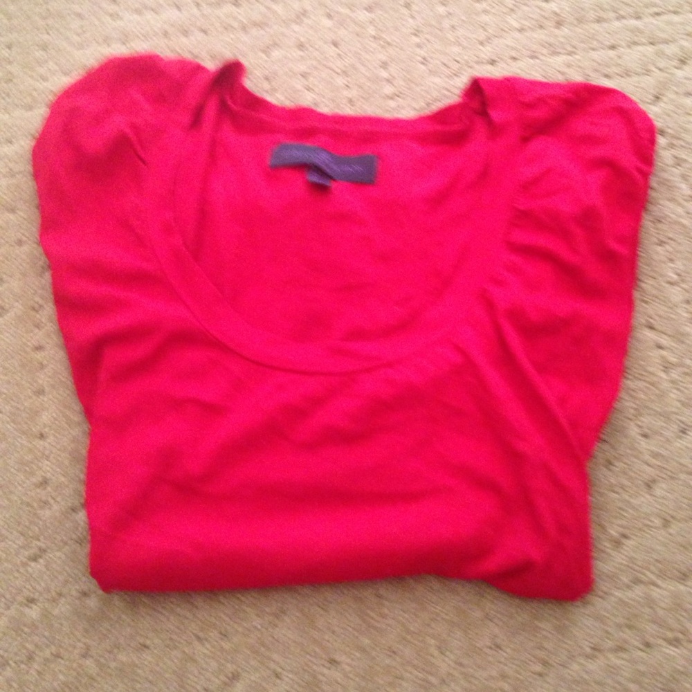 Zara red basics tee