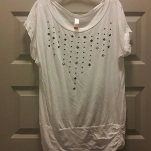 Studded white top