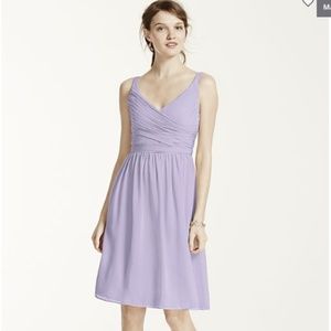 David's Bridal Chiffon Dress-- Iris