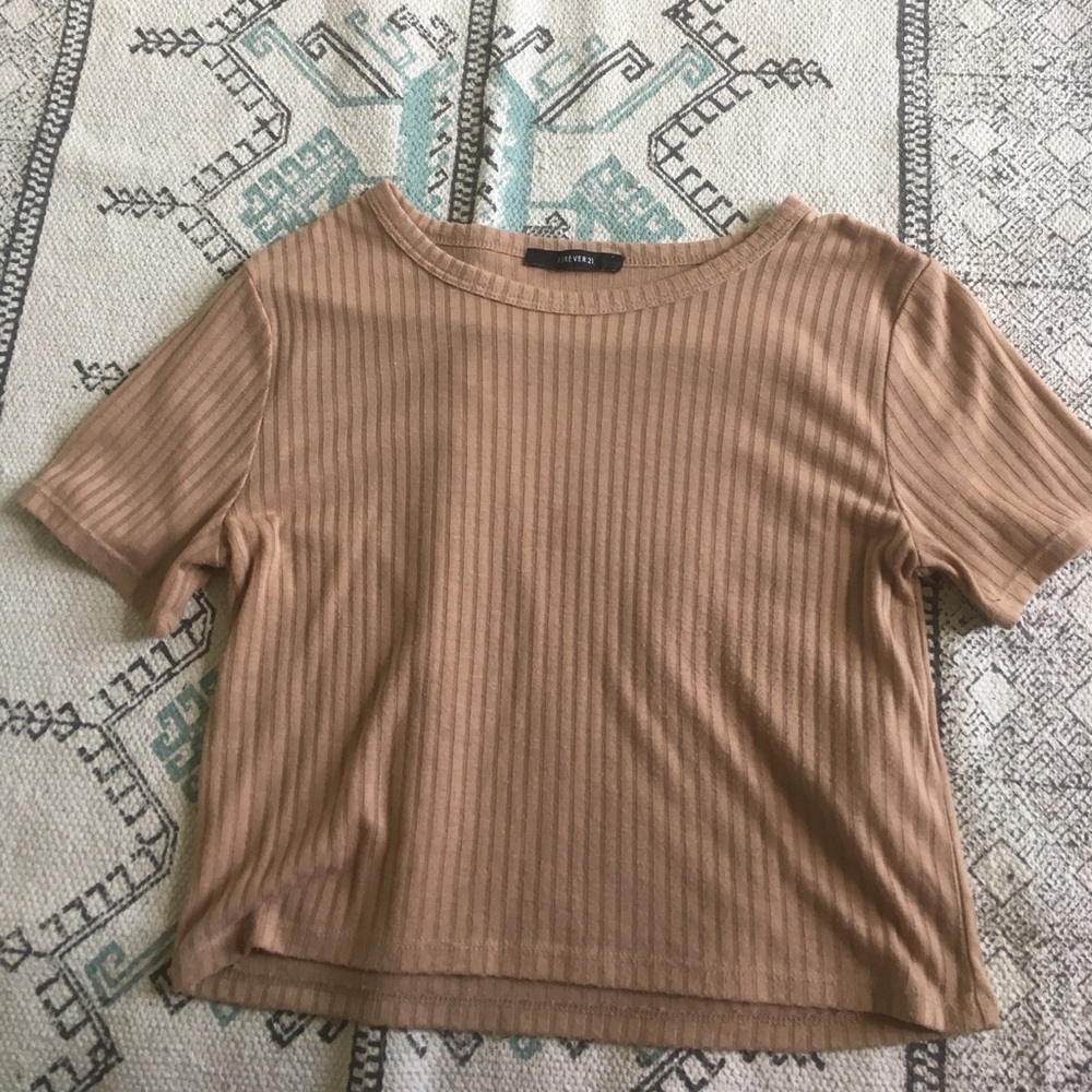Forever 21 tan crop top