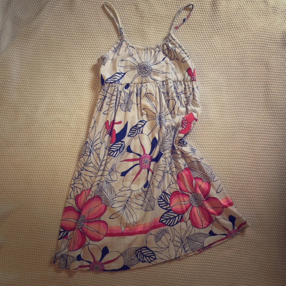 Roxy sundress white with pink floral small