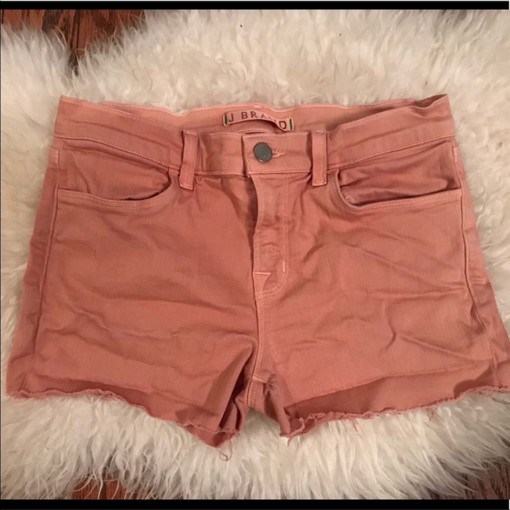 J Brand mauve/ pink stretch denim shorts