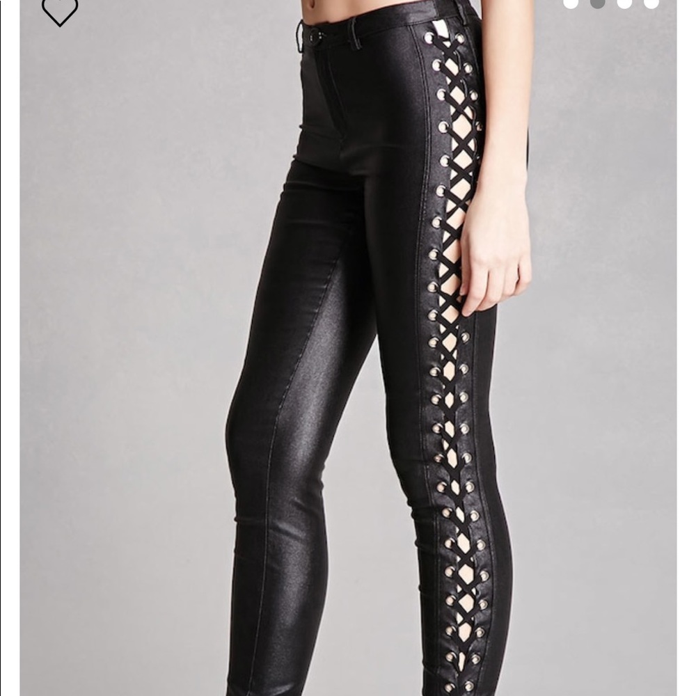 Lace up pants
