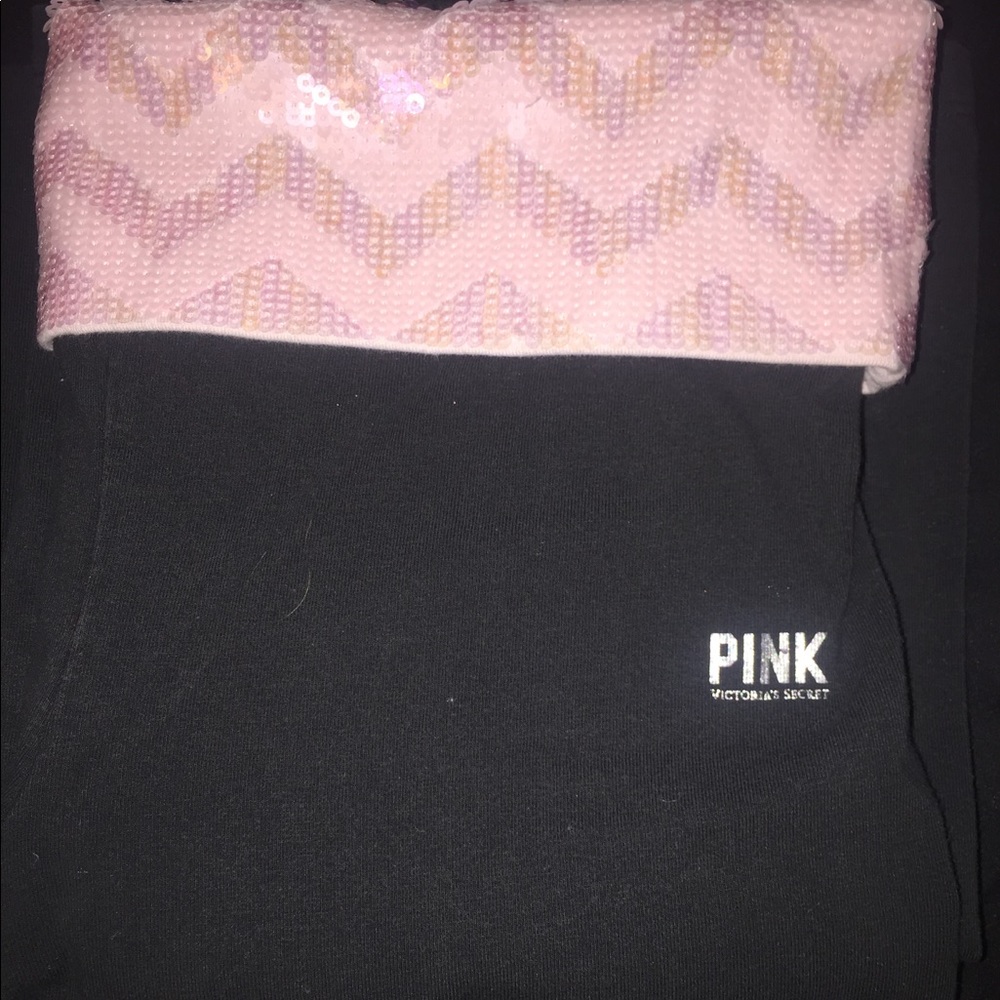 VS Pink Full Length Aztec Book Cut Yoga Pants