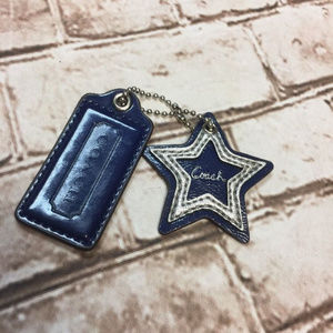 Authentic Navy Coach Star and Hangtag Purse Charms