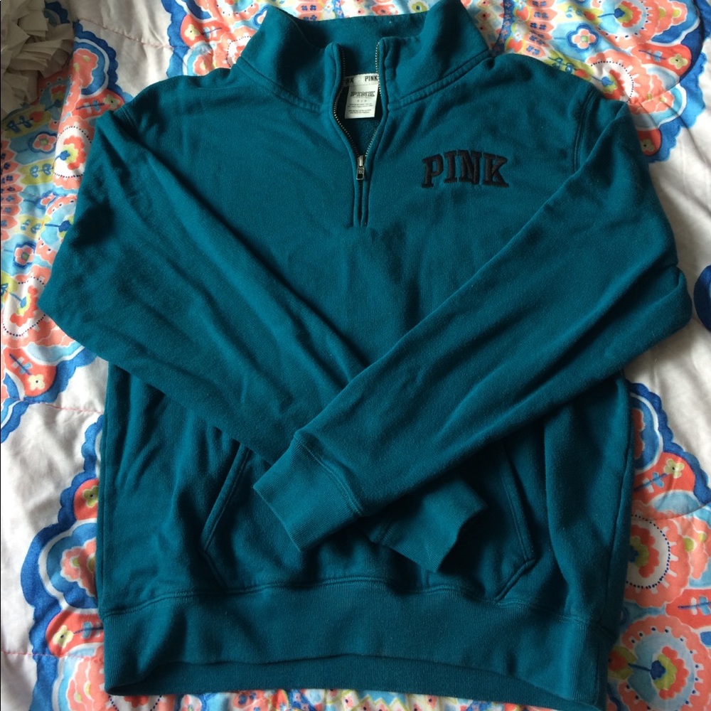 PINK teal 1/4 zip
