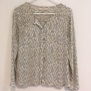 Ann Taylor Loft Long Sleeved Utility Blouse