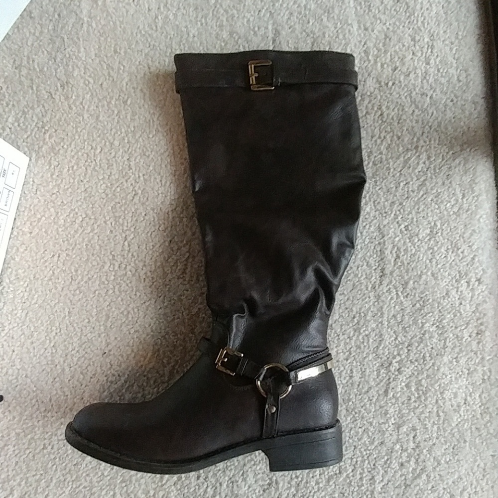 Leather Riding Style Boots