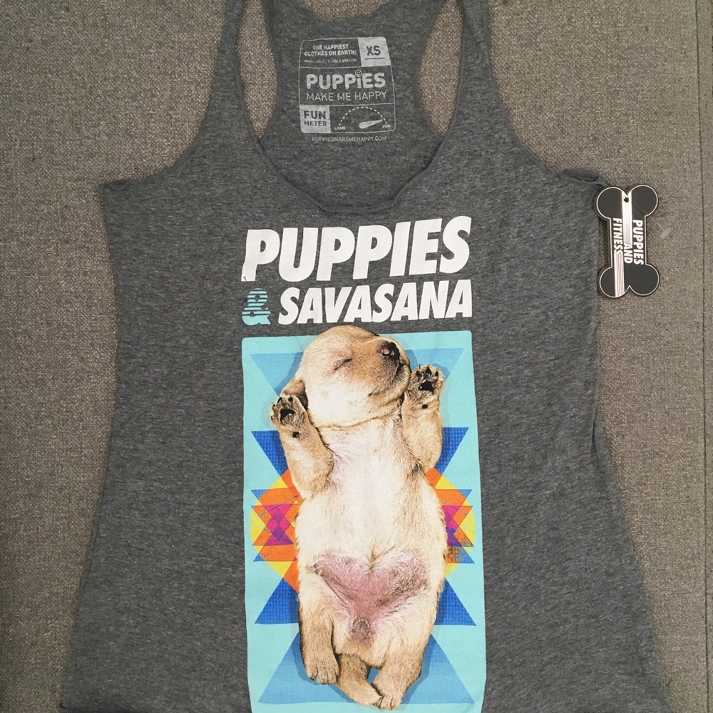 NWT Puppies and Fitness Cotton Tank Top