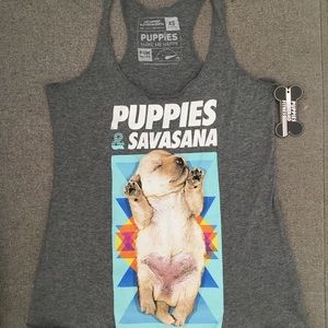 NWT Puppies and Fitness Cotton Tank Top
