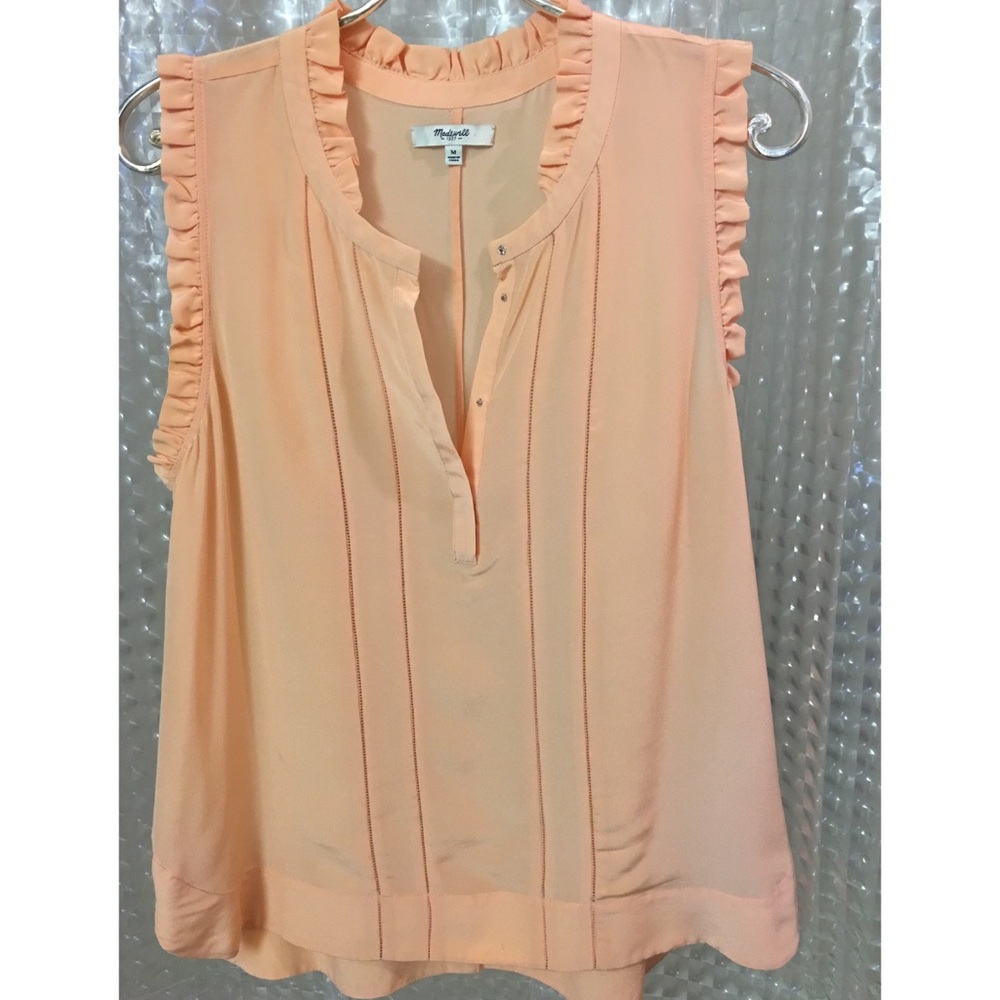 Madewell Pale Peach Silk Blouse