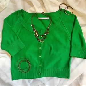 Cropped Cardigan in Kelly Green ✅
