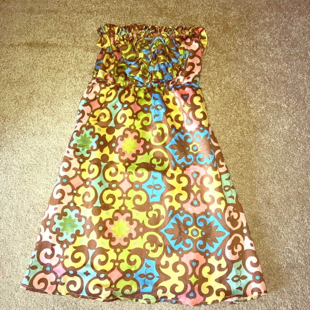 Strapless cocktail dress