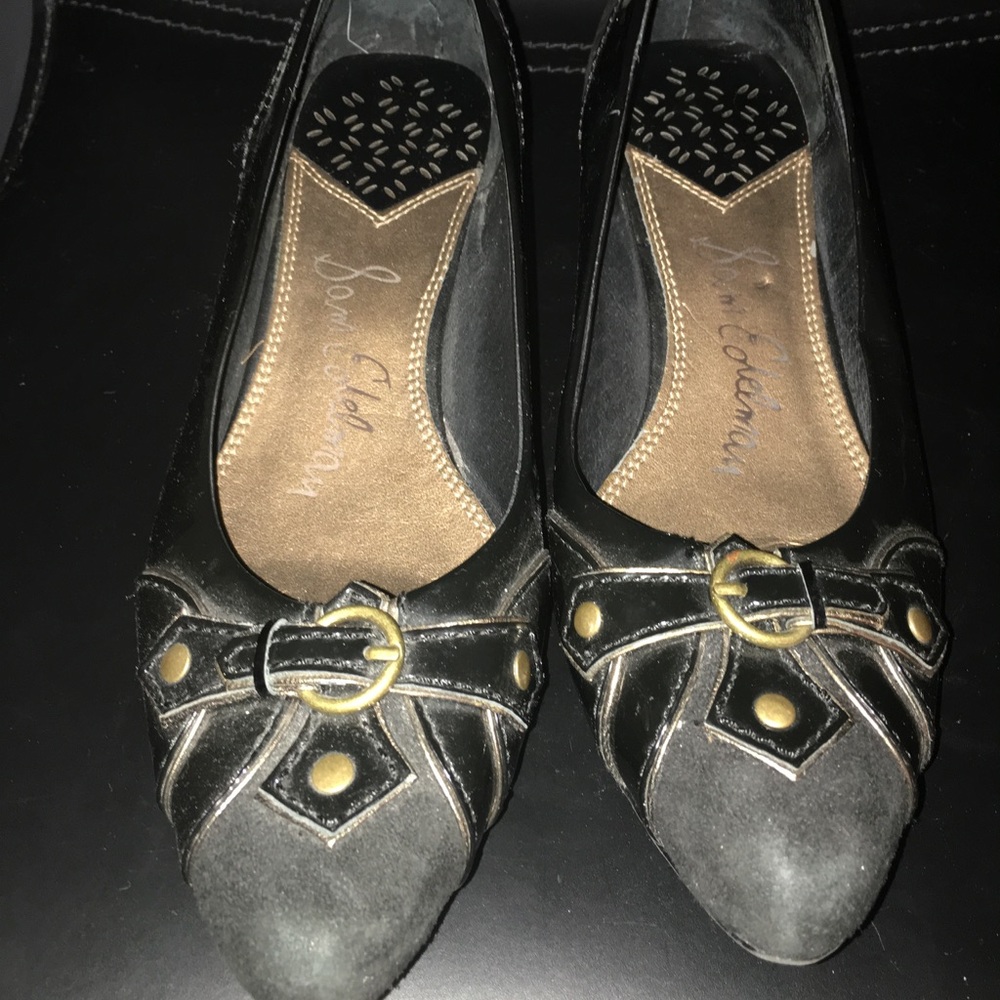 Sam Edelman black go-to-work pumps low heel size 7