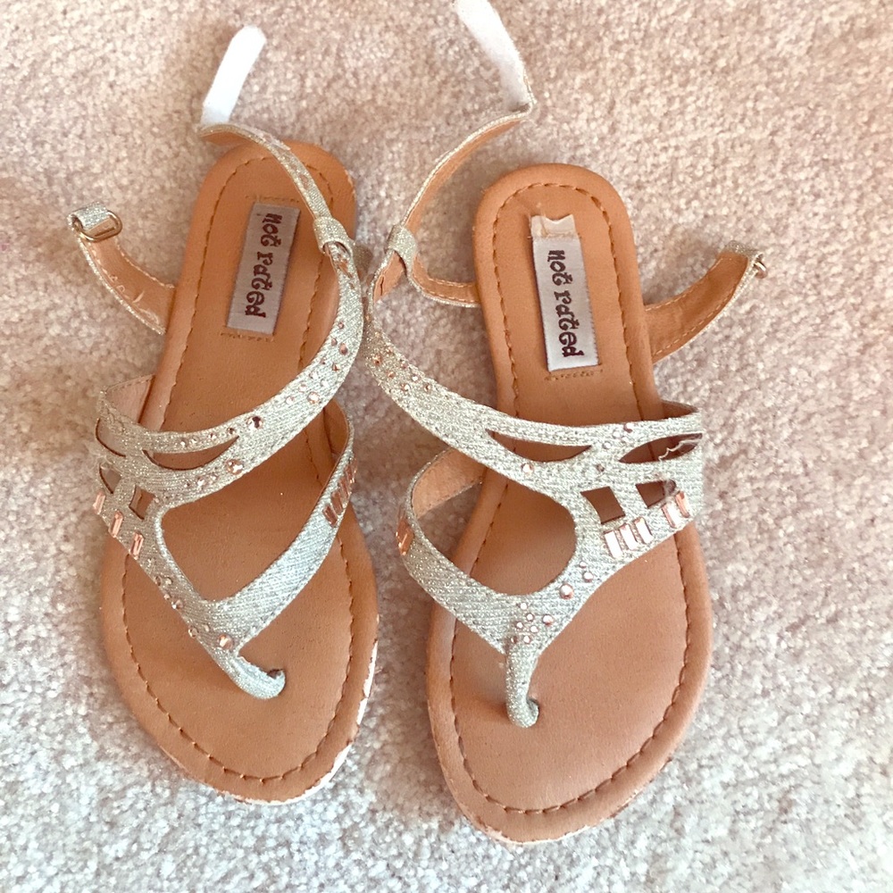 Gold not rated sandals