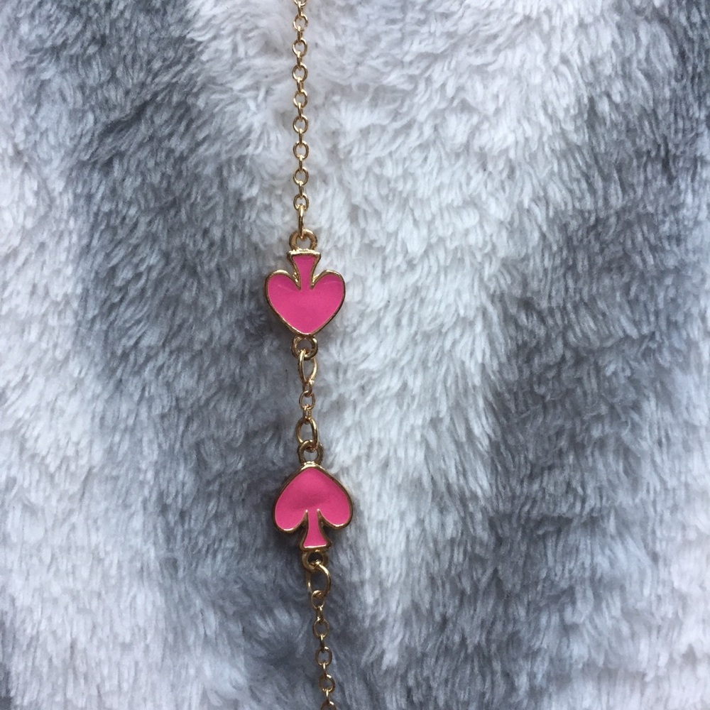 Spade pink and gold necklace